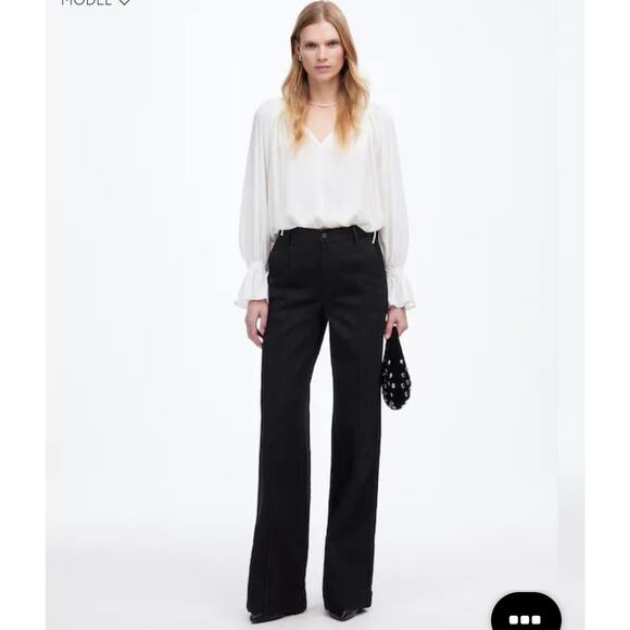 Madewell Denim - Madewell Black Wide-Leg High-Rise Jeans